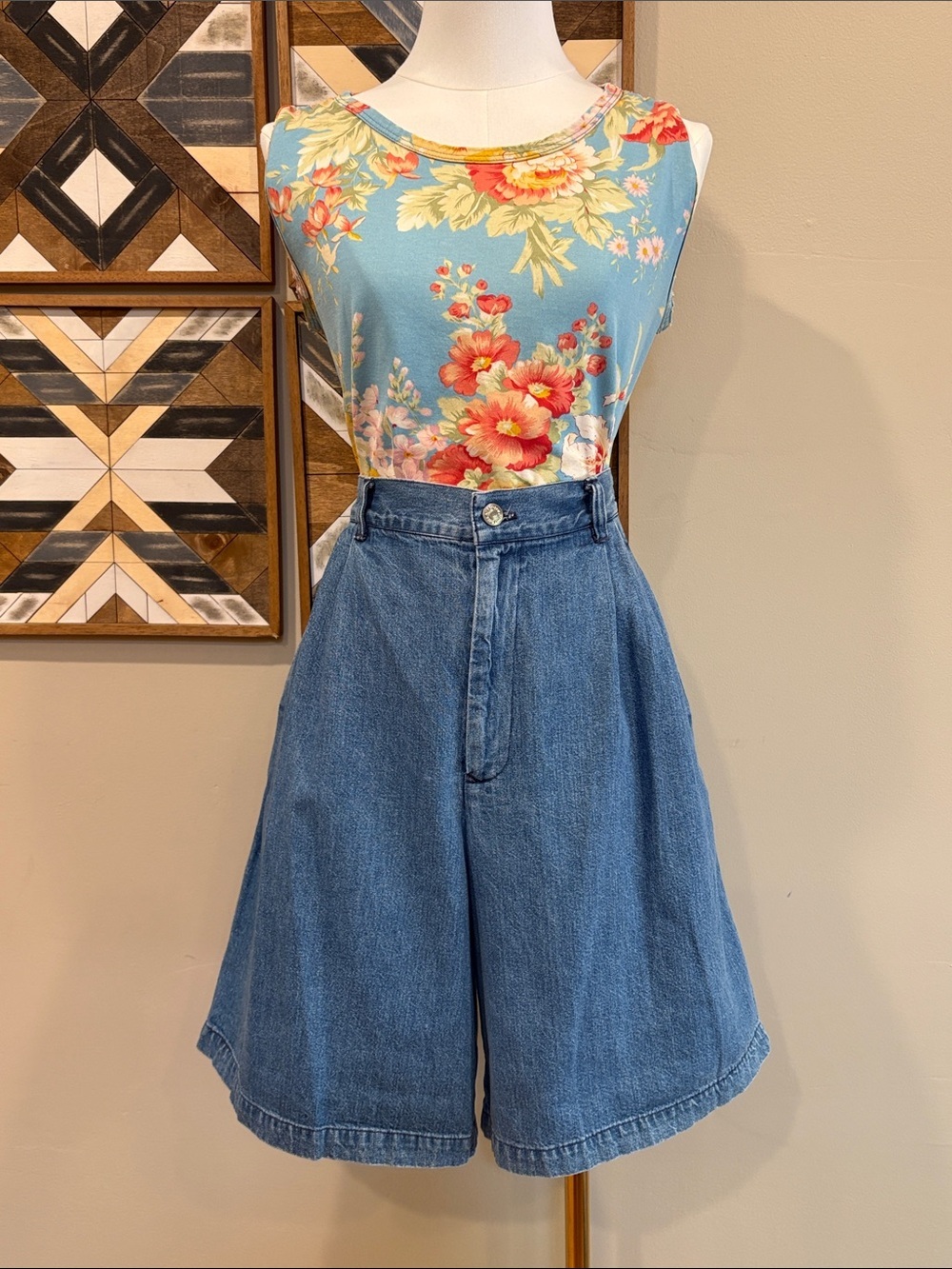 Vintage Ralph Lauren Country 90s Denim Bermuda Jean Shorts Jorts 10 / Medium